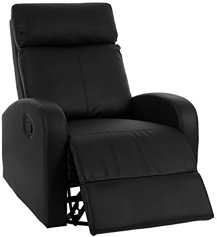 Mendler Fernsehsessel HWC-A54 Premium, Relaxsessel Schaukelstuhl Wippfunktion, drehbar - Kunstleder schwarz