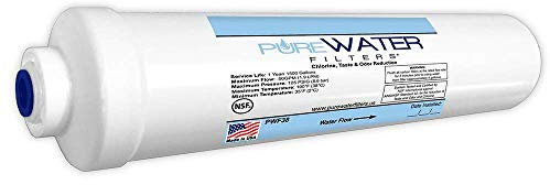 Inline-Wasserfilter für Waschbecken, Küchen- und Badezimmerarmaturen - mit 9,5 mm Schnellanschluss-Armaturen