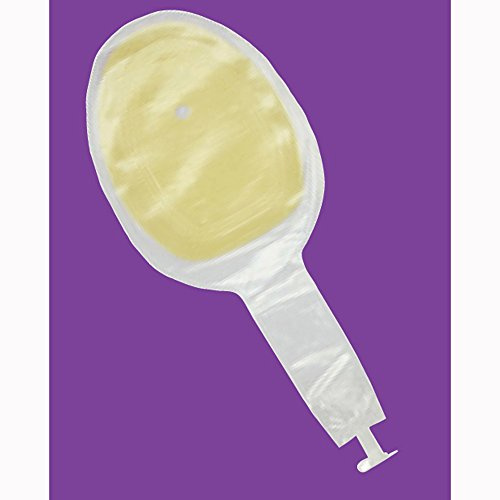 ConvaTec 839262 Eakin Wound Pouch, 6.9 x 4.3 Cutting Area with Remote Drainage Attachment and Tap Closure, Transparent, Pack of 10