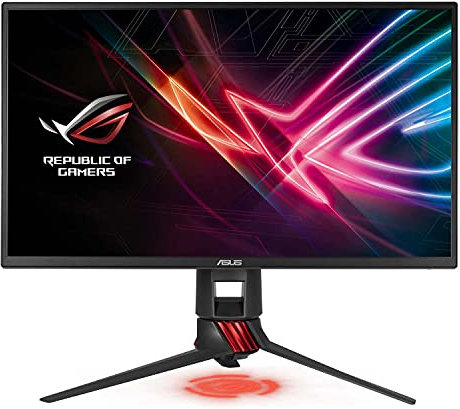 ASUS ROG Strix XG258Q | 24,5 Zoll Full HD Gaming Monitor | 240 Hz, 1ms MPRT, FreeSync & G-Sync kompatibel | TN Panel, 16:9, 1920x1080, DisplayPort, HDMI, ergonomisch, schwarz