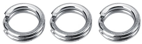 VGEBY Split Ringe Edelstahl Angelgerät Köder Doppel Kreis Split Ring Connector 50/100 stücke(9# 50pcs)