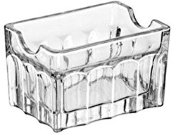 SWEET HOME Portabustine per tè e zucchero in vetro cod.BR01520LU cm 8,5x6x5,4h by Varotto & Co.