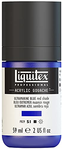 Liquitex 2059382 Professional Acryl Gouache - Ultramarinblau (Rotton) , 59ml Flasche, matt - Acrylfarbe mit Gouache Eigenschaften, Hochdeckend, Wasserfest & Lichtecht
