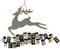 Spetebo XXL Rentier Adventskalender mit 24 Säckchen zum Befüllen - 80x80 cm - DIY Elch Kalender