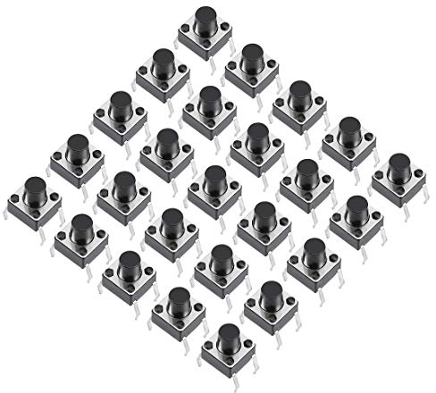 sourcing map 19pcs Plate Mini/Micro/Small PCB Currently Tactile Push Button Switch DIP