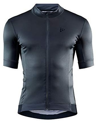 Craft CORE Essence Jersey Tight Fit M Herren Radtrikot – Schwarz – XL – Funktionelles Kurzarmtrikot mit Rückentaschen und Reißverschluss