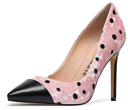 Castamere Escarpins Femme Bout Fermé Aiguille Talon 10CM Multicolore Noir Rose Escarpin EU 38.5