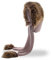 Futrzane Classic Kapuzenschal - Winter Schalmütze Damen - Mützenschal mit Fell (One Size, Beige - Bronze Classic)