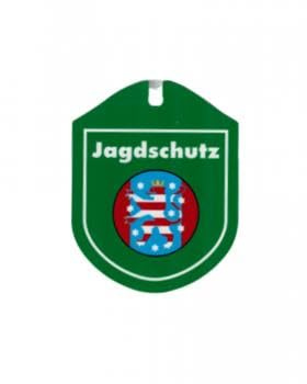 Kunstoff Einsatzschild Autoschild für Windschutzscheibe - Jagdschutz - 308194 - incl. Wappen Farbe Region Thüringen