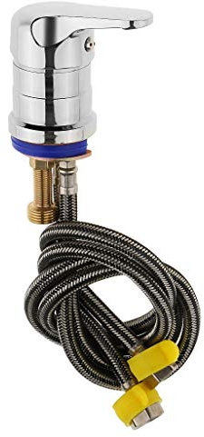 Tubayia Waschbecken Wasserhahn Mischbatterie Armatur Waschbeckenarmatur für Friseur Salon Spa (80cm)