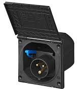 Carbest Toma Exterior 220-240 V Negra 105X105 mm