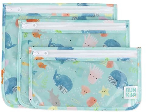 Bumkins - Sacs de Voyage à Devant Transparent (3 Paquet) - Ocean Life