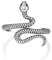 PRAYMOS Schlangenring 925 Sterlingsilber Einstellbarer Rings Bohemia Schlangen Ring Stapelbare Band Punk für Frauen Damen Herren Männer Unisex Halloween Schmuck