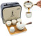 LURRIER Porcelain Chinese Gongfu Tea Set,Portable Teapot Set with 360 Rotation Tea Maker and Infuser,Portable All in One Gift Bag for Travel,Home,Gifting,Outdoor and Office (Cyan Grey)