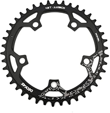 LUOSHUO Kettenblatt 110/5. BCD 110BCD. Rennrad schmaler Breitkennring 3 6T-58T. Fahrradkettenrad KettenbläTter (Color : 46T)