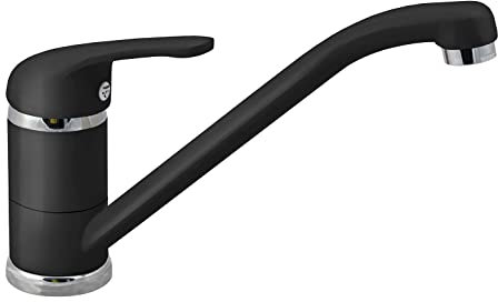 Miscelatore cucina Plados QUARMIX monocomando con canna a tubo - Nero Matt