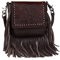 Montana West Crossbody-Tasche für Damen, echtes Leder, Western-Fransen, Geldbörse und Handtasche, G2 Floral Tooled-Coffee, Small