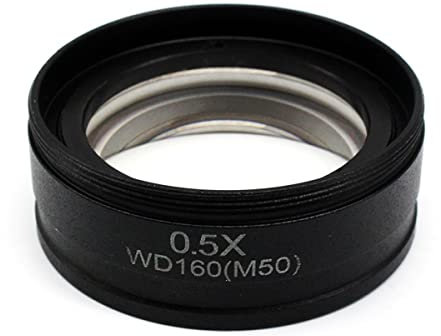 0.5X Barlow Objective Lens Working Distance 160 mm Auxiliary Lens for Stereo Microscope w/Mounting Size M42 M48 M50 M52 x 0.75mm (Size : Mounting Thread 50mm)