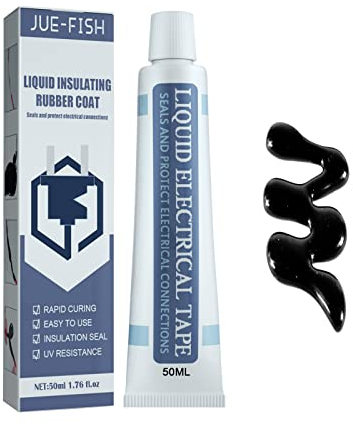 BeisDirect 30ML/50ML Liquid Insulating Tape Liquid Electrical Tape Repair Rubber Electrical Wire Cable Coat Fix Line Glue Wide Range Liquid Insulation Paste (50ML BLACK)