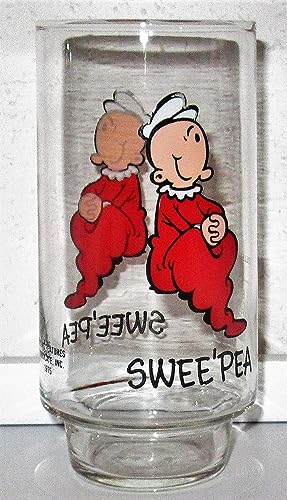 &AngiesStrickZauber venduto: bicchiere/bicchiere/Swee`Pea / 1 x 0,3 litri/retrò/vintage/bicchieri/raro/1975