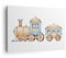 Bilder auf Leinwand Kinder Zug Retro Leinwandbild mit Rahmen 70x50cm Wandbilder Dekoration Wohnzimmer Schlafzimmer Küche Deko Klein Wanddeko Bild Wand Kunstdruck Art Wall Decor Canvas AA70x50-5526