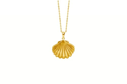 TALISMAN JEWELLERY Pendentif Plaqué or 3 microns 18 carats - Coquille Camino de Santiago, Coquille Saint-Jacques-de-Compostelle (13 MM)