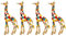 Broche Girafe De Dessin Animé 4 Pièces, Belle Apparence Image Classique Et élégante Broche Girafe De Mode En Alliage D'aluminium Pour les Femmes