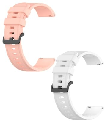 KAREN66 2 Stück Armband Kompatibel mit Coros Pace 3 /Apex 2 Pro Armband - Sport Silikon Uhrenarmband Replacement Wechselarmband Ersatzarmband für Coros Pace 3 /Apex 2 Pro, Rosa Weiß