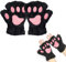 EQLEF Fingerlose Handschuhe Damen, Katzenpfoten Handschuhe Katzenpfote Nette Halbe Handschuhe Warme Winterhandschuhe Krallen Handschuhe Cosplay für Frauen Lady und Teenage Mädchen