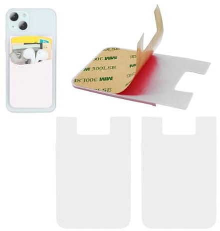 Vilbocr Handy-Kartenhalter zum Aufkleben, 2 Stück, selbstklebende Kartenhalter für die Rückseite des Telefons, Silikon-Kreditkartenhalter für Handy, für Kreditkarten, Ausweise, Visitenkarten,