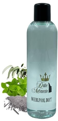 Dufte Momente | Whirlpool Duft 260ml | Eisminze (Eukalyptus, Menthol, Minze) | mit naturreinen und natürlichen ätherischen Ölen | kein Schaum | vegan und ohne Tierversuche