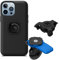 QUAD LOCK Spiegel Handyhalterung für Motorrad mit Vibrationsdämpfer und MAG Hülle für iPhone 13 Pro Max