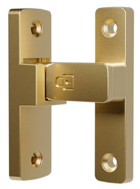 ETEKJOY Heavy-Duty Flip Latch Lock 90/180 Degree Sliding/Swinging Door Lock Latch Bolt for Gate Barn Garage Garden Fence Shed Window Cabinet (Gold, 90 Degree)