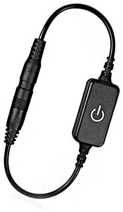 Mini Interruptor Táctil con Atenuador LED, Controlador de Atenuador LED de Color, Interruptor de Encendido y Apagado, Mini Interruptor Táctil con Atenuador LED con 1 (BLACK)