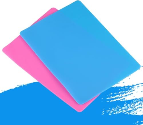 Minnhua Lot de 2 tapis de table en silicone antidérapant 30 x 40 cm - En résine époxy - Antidérapant - Pour travaux manuels, bricolage - Résine coulée