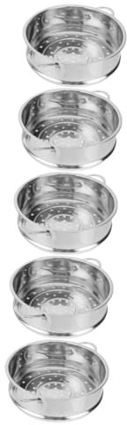 Alipis 5 Piezas de Acero Inoxidable Olla vaporera para Tamales de Pelo Cesta vaporera práctica vaporera para Verduras Cesta de Vapor multifunción Bollos de Vapor