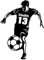 Personalisiert Wandtattoo Fussball mit Name und Nummer,Fußballspieler Wandaufkleber Wandsticker für Kinderzimmer Wohnzimmer Schlafzimmer Wanddeko,Geschenk für Kinder Junge Teenager Männer