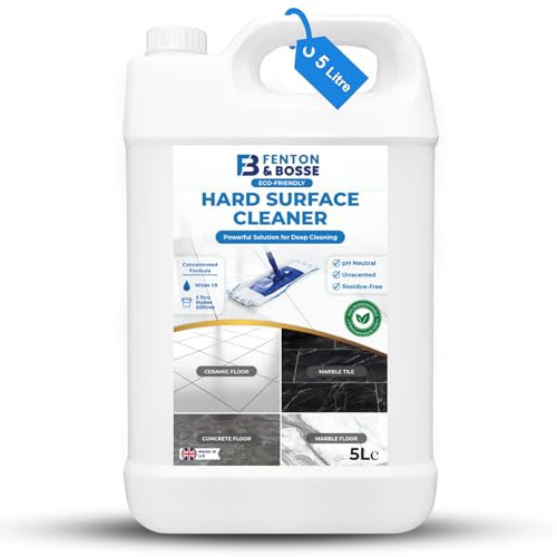 F&B Hard Surface Cleaner 5L | Best Solution for Stubborn Grime, Grease & Stains | Safe, Residue-Free Formula for All Hard Floors, Preserving Original Shine | 5L Makes 50L (Made in UK)