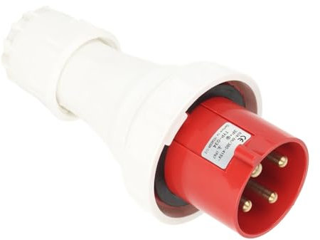 034 63A Prise Industrielle étanche à 4 Broches pour 220 V-380 V – Connecteur d'alimentation Robuste pour Usage Industriel