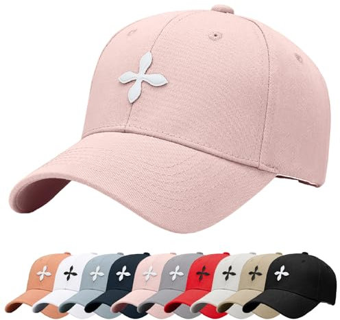 Enwokran Baseballkappe Unisex Einstellbare Freizeit Mütze Stickerei Trucker Hut Verstellbare Sonnenhut Sport Reisen Draußen Sonnenschutz Hüte Baseball Cap Baseballmütze (A_Rosa)