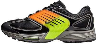 Pegasus Wave Sneakers in Black & Pewter by NIKE, Black/Flat Pewter/Safety Orange/Black, 7 UK