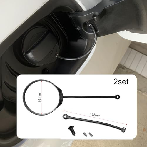 2 Stücke Tankdeckelleitung,Kraftstofftankdeckel Halteband, Auto Kraftstofftankdecke Linie,Auto Tankdeckel Gummiband,Tankdeckel Gummi Linie,Tankdeckel Halteband Tankdeckel Gummiband (Schwarz)