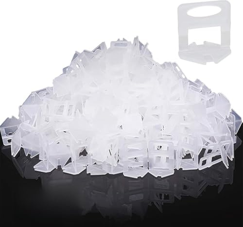 500 lengüetas estándar de 2 mm de ancho, sistema de nivelación de azulejos, ayuda para nivelar azulejos, ancho de junta, ayuda para colocación de azulejos, altura 3-12 mm (500 pestañas, 2 mm)