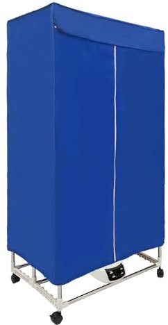 HOARLICN Tendedero eléctrico, 1200-1500 W, 60-70 ℃, 70 x 50 x 150 cm, 4,3 kg, con cubierta exterior, mando a distancia, para casas, apartamentos, dormitorios (azul)