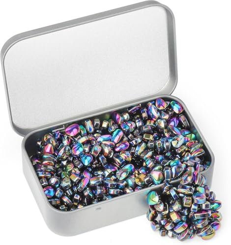 300g Bunt Mini Magnetsteine, Crack Magnets Fidget Stone für Anti Stress, Adhs Spielzeug Erwachsene, Zeitvertreib Geschenkidee, Büro-Gadget, Relax-Tool, ASMR (Bunt)