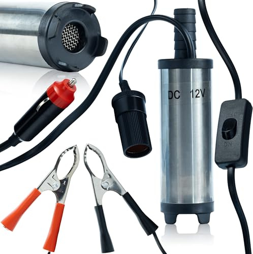 Rosfix Förderpumpe 12V 12L/min für Zigarettenanzünder Edelstahl