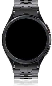 Srndsydak Correa de reloj lujo sin espacios Compatible con Samsung Galaxy Watch 7 6 5 4/ 5pro/ 6Classic 4Classic(Black,For Galaxy Watch 4 classic 42mm)