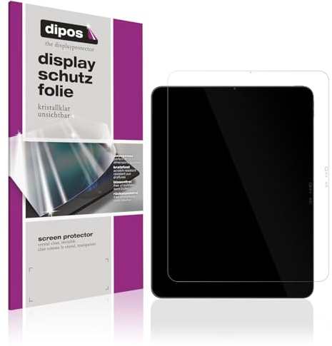dipos 2x Displayschutzfolie klar für Apple iPad Pro M5 11 Zoll | Passt perfekt, Ultra-Dünn, kratzfest, blasenfrei, Case-Friendly, hüllenfreundlich, Fingerprint-kompatibel, selbstklebend