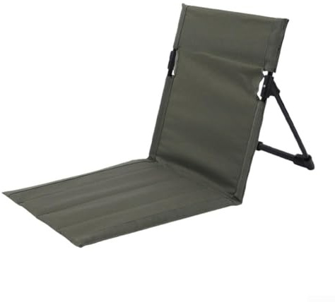 Kompakter und leichter faltbarer Strandkorb mit Oxford-Gewebe und verstellbarer Rückenlehne für bequemes Sitzen im Freien (Armeegrün)