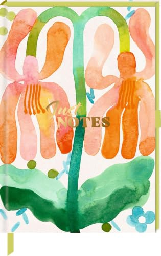 Notizbuch DIN A5 – Just Notes (Orange Flower): Liniert